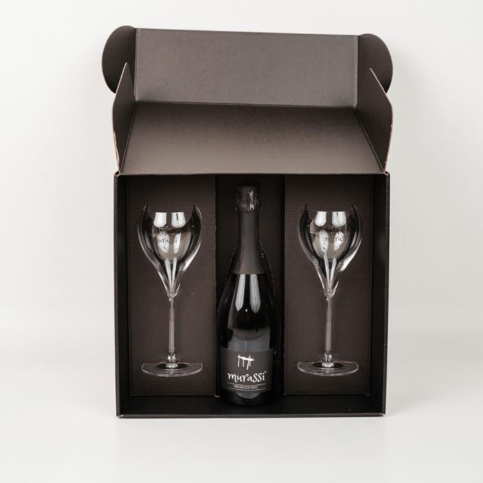 Pack 1 Bottle Prosecco DOC Brut + 2 Glasses