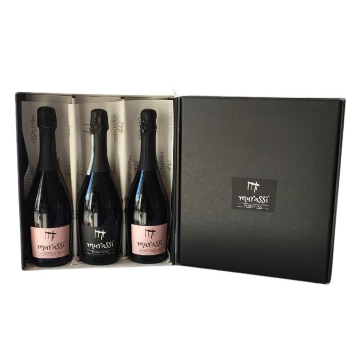 Confezione da 3 Prosecco DOC - 2 Rosé e 1 Brut